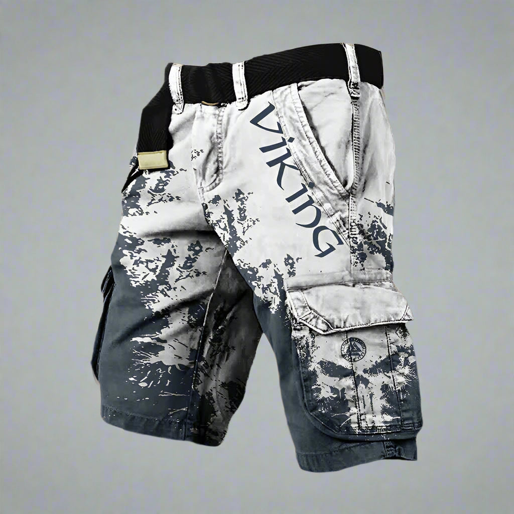 Iker - Short cargo cómodo de estilo vikingo