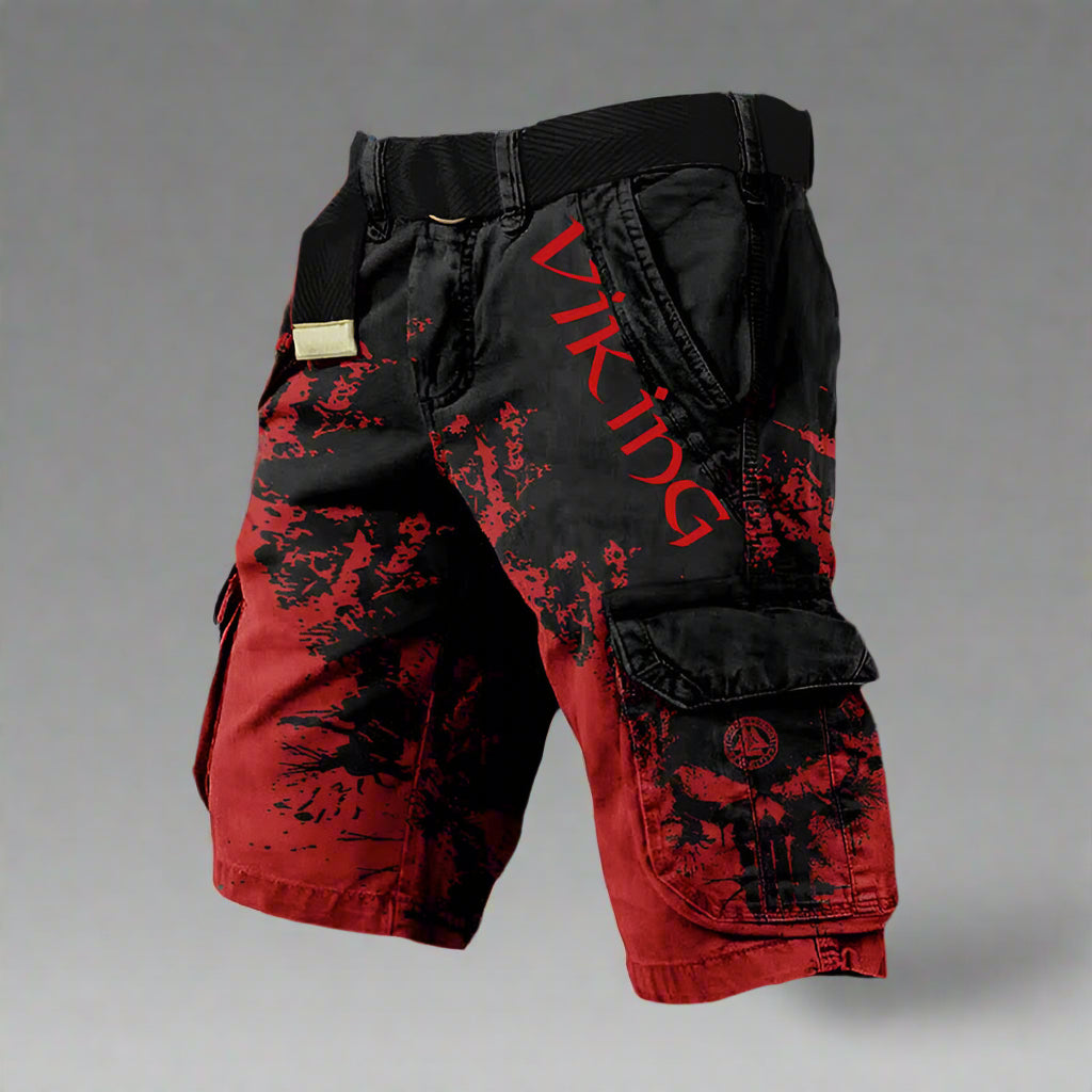 Iker - Short cargo cómodo de estilo vikingo