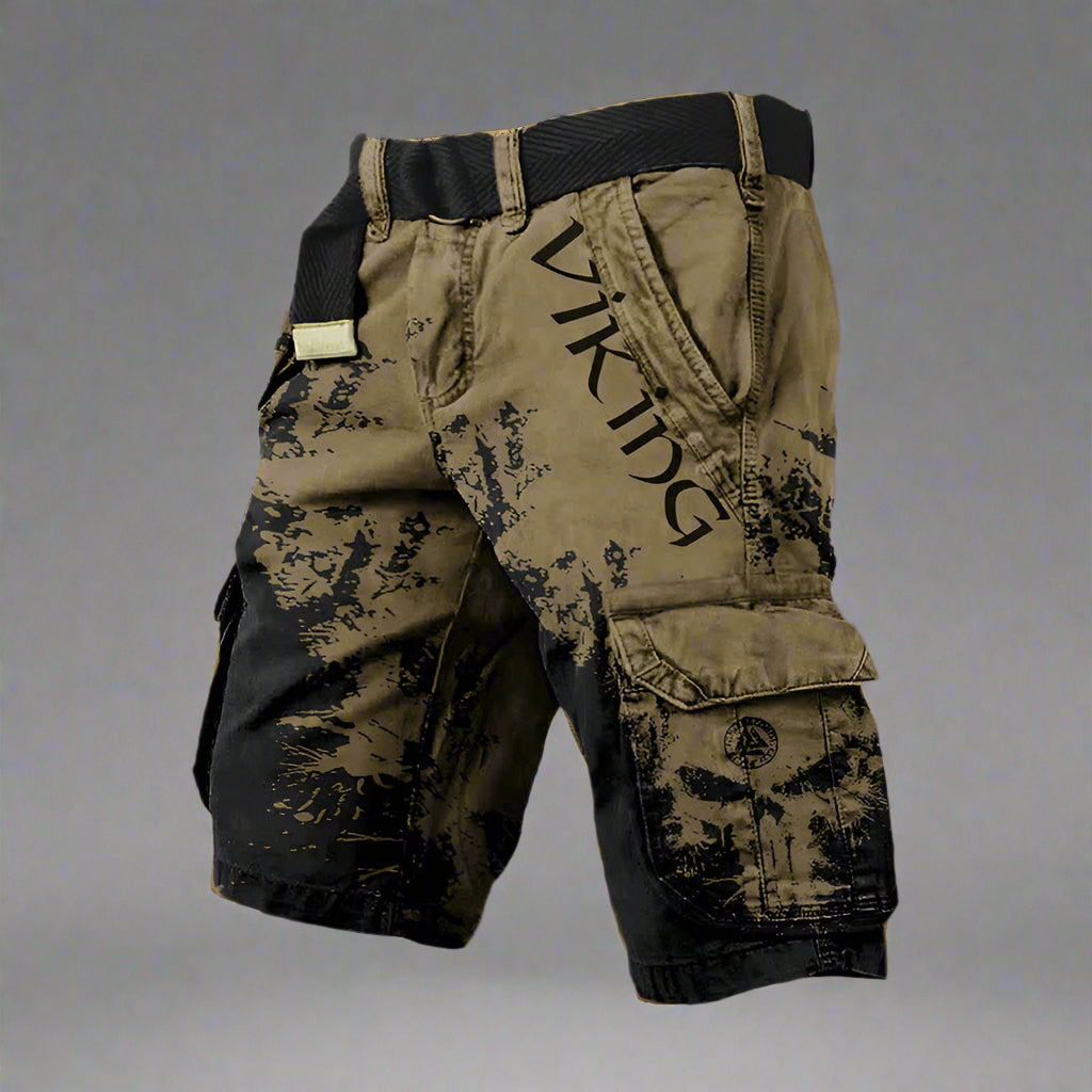Iker - Short cargo cómodo de estilo vikingo