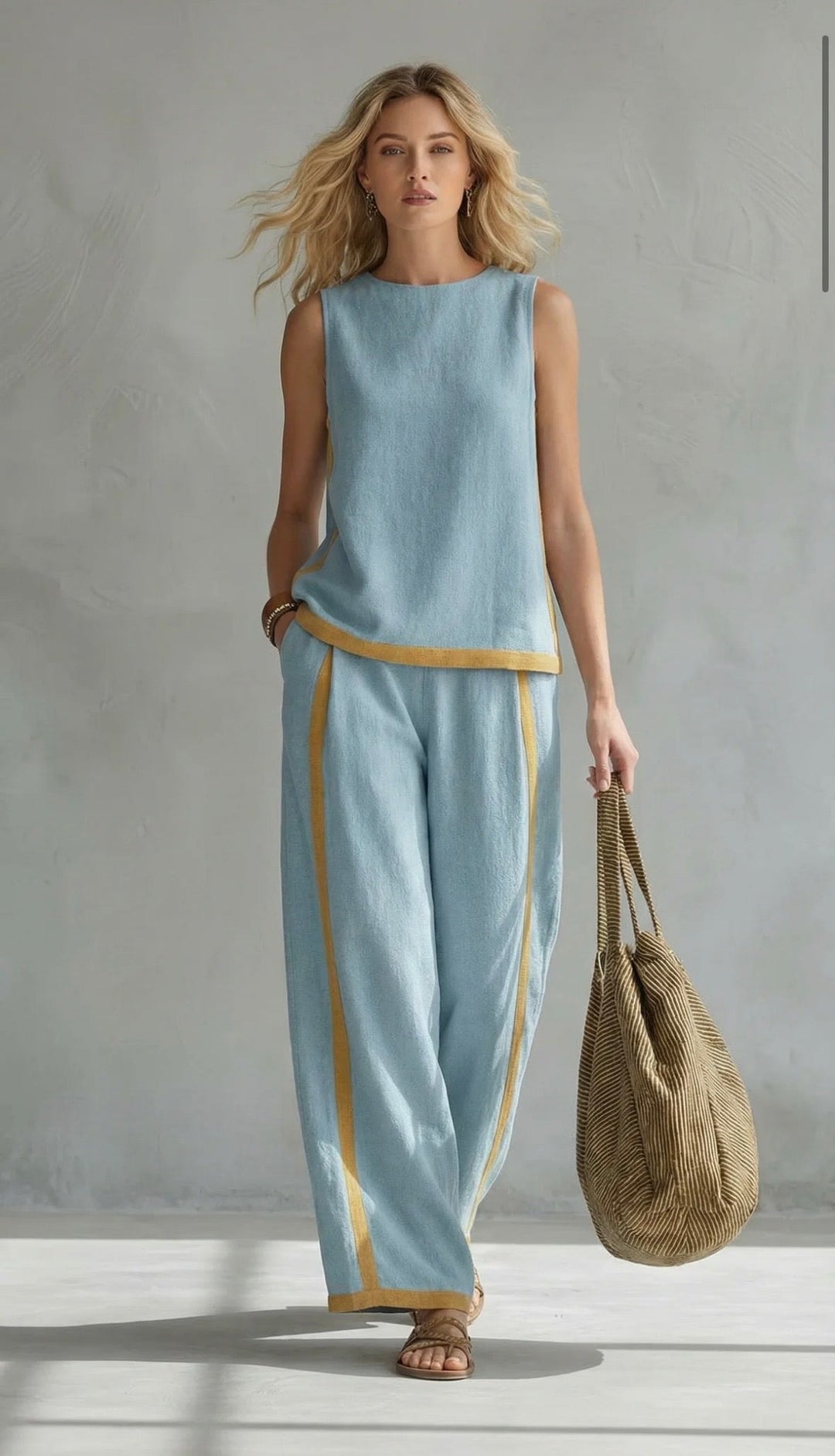 Sanea - Conjunto de Dos Piezas Casual-Chic