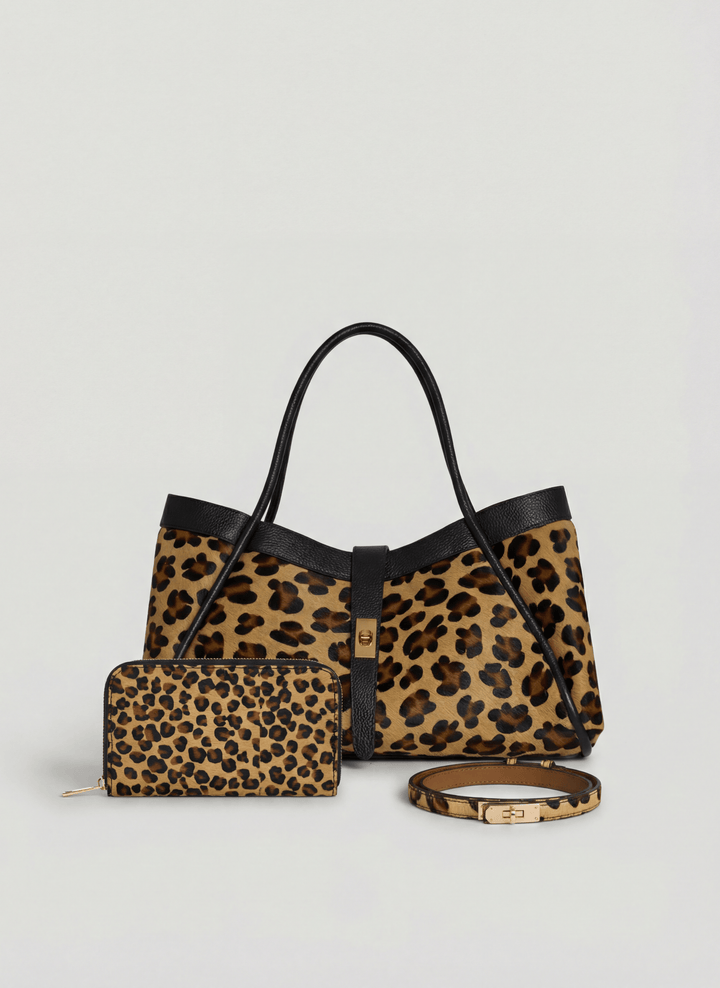 Set Mayfair Edición Limitada en piel de pelo de ternera Leopardo