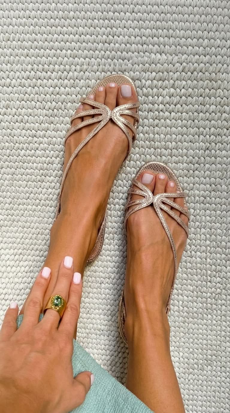 Lola – Sandalias Doradas Esencia Veraniega