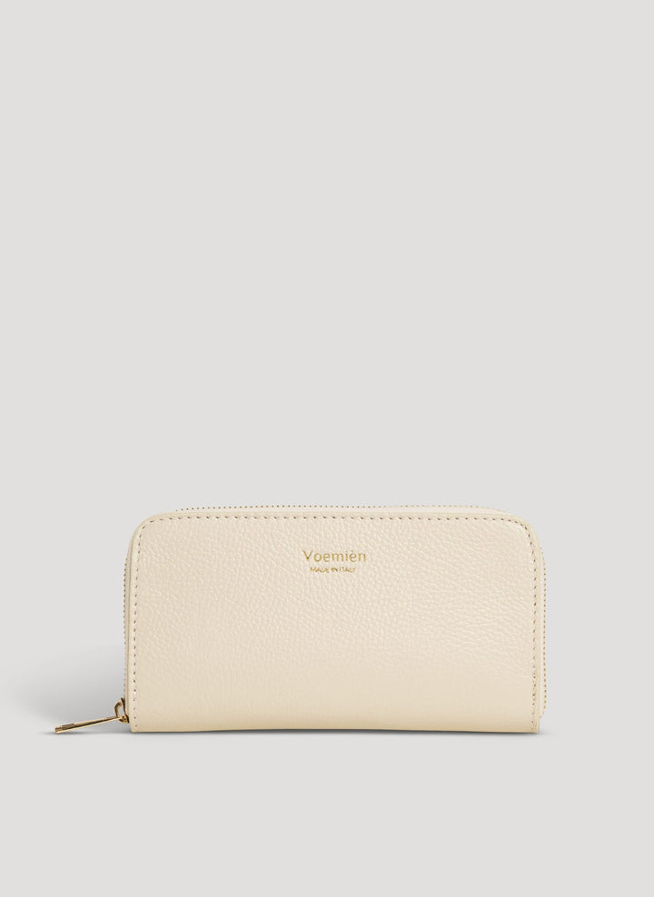 Set Mayfair en piel y rafia crema