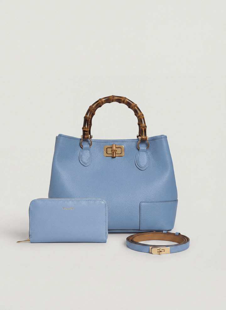 Set Bamboo Babe en Piel Dollaro Denim