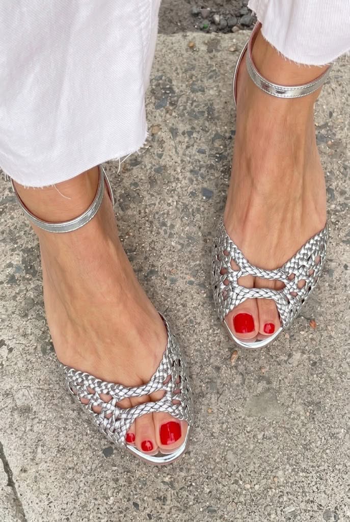 Isadora – Sandalias Trenzadas Doradas