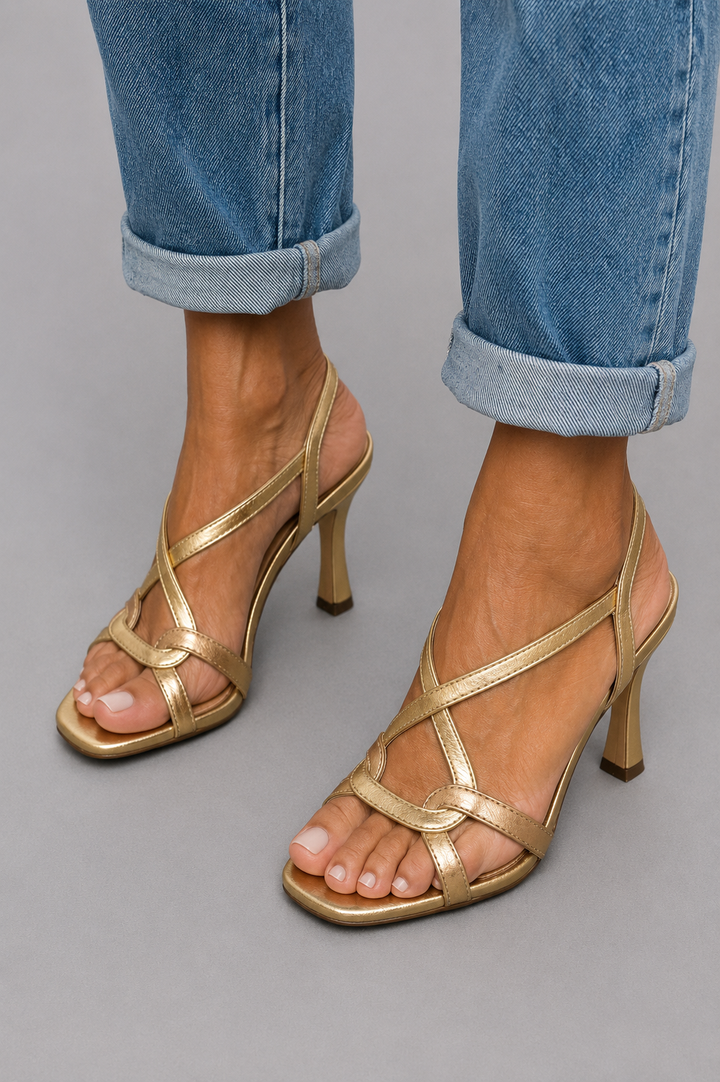 Elisabetta – Sandalias Doradas Encanto Verano