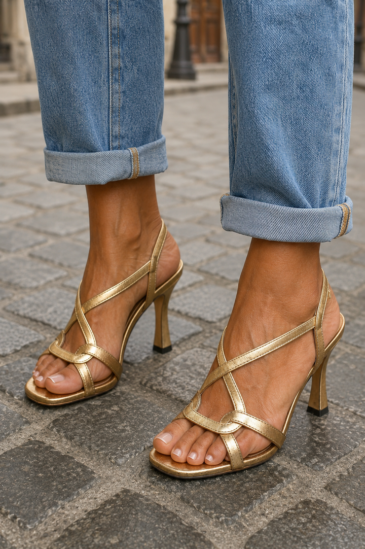 Elisabetta – Sandalias Doradas Encanto Verano