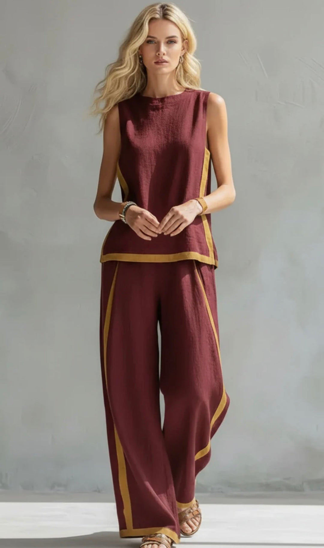 Sanea - Conjunto de Dos Piezas Casual-Chic