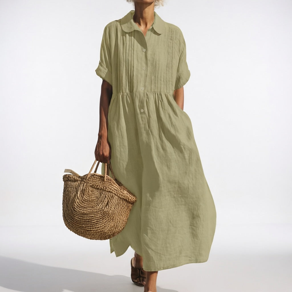 Paula — Vestido camisa fluido de verano
