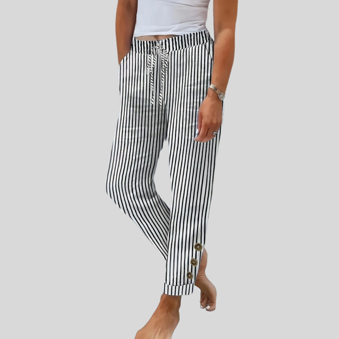 Raquelle - Pantalón Rayado Casual