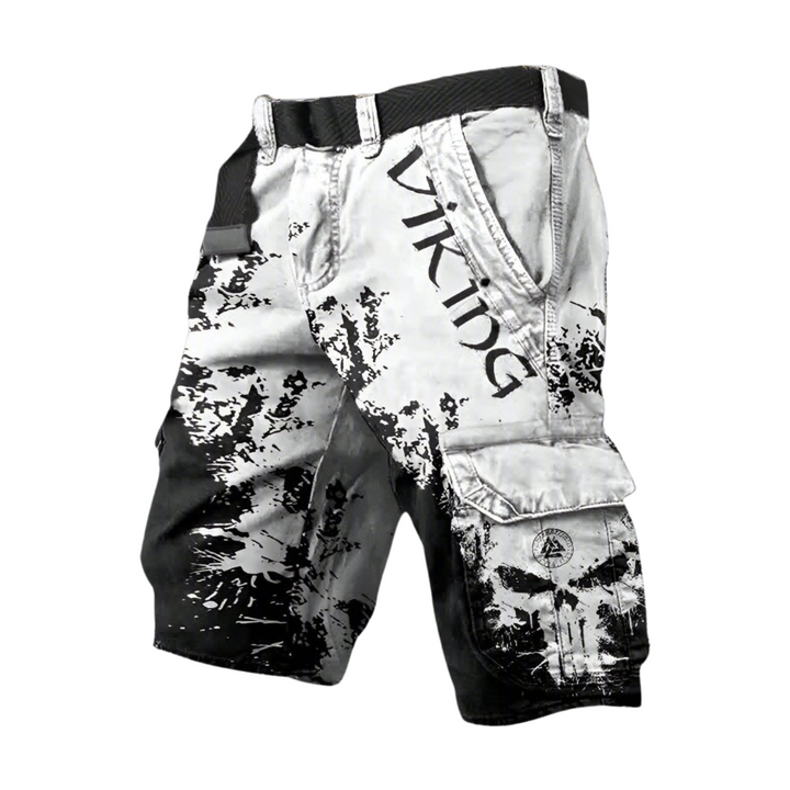 Iker - Short cargo cómodo de estilo vikingo