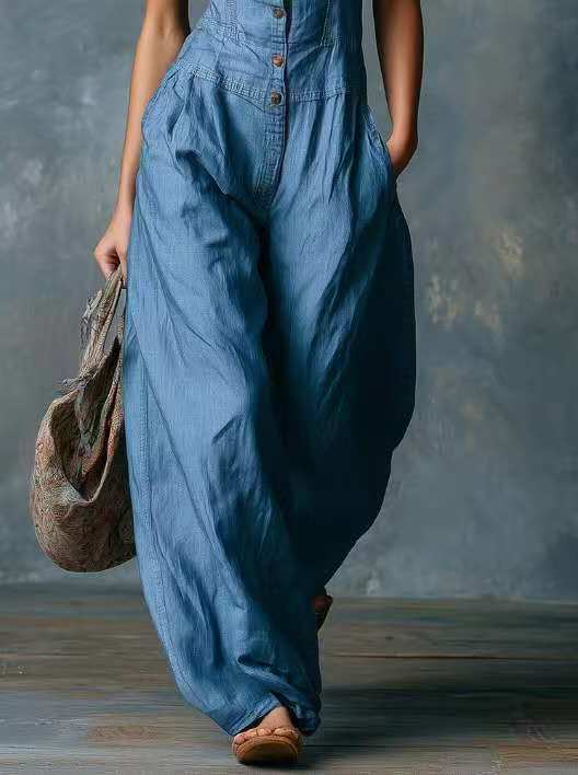 Ana - Pantalones de Tirantes Casuales