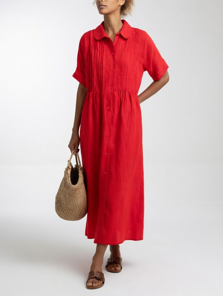 Paula — Vestido camisa fluido de verano