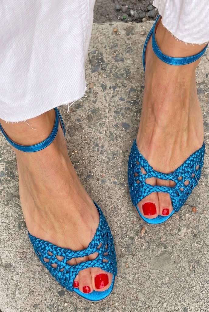 Isadora – Sandalias Trenzadas Doradas