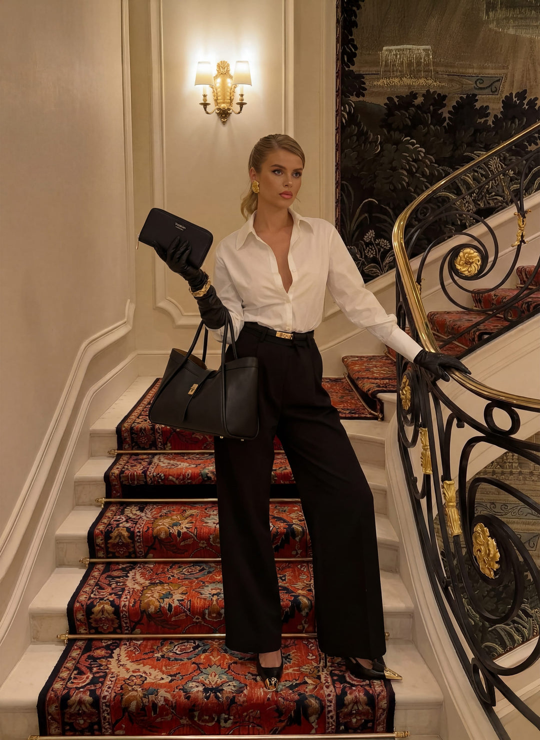 Set Trabajo diario | Mayfair en piel negra